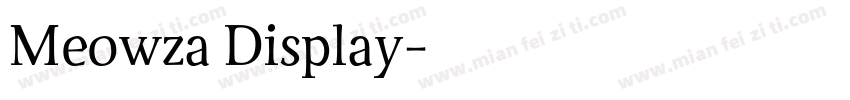 Meowza Display字体转换